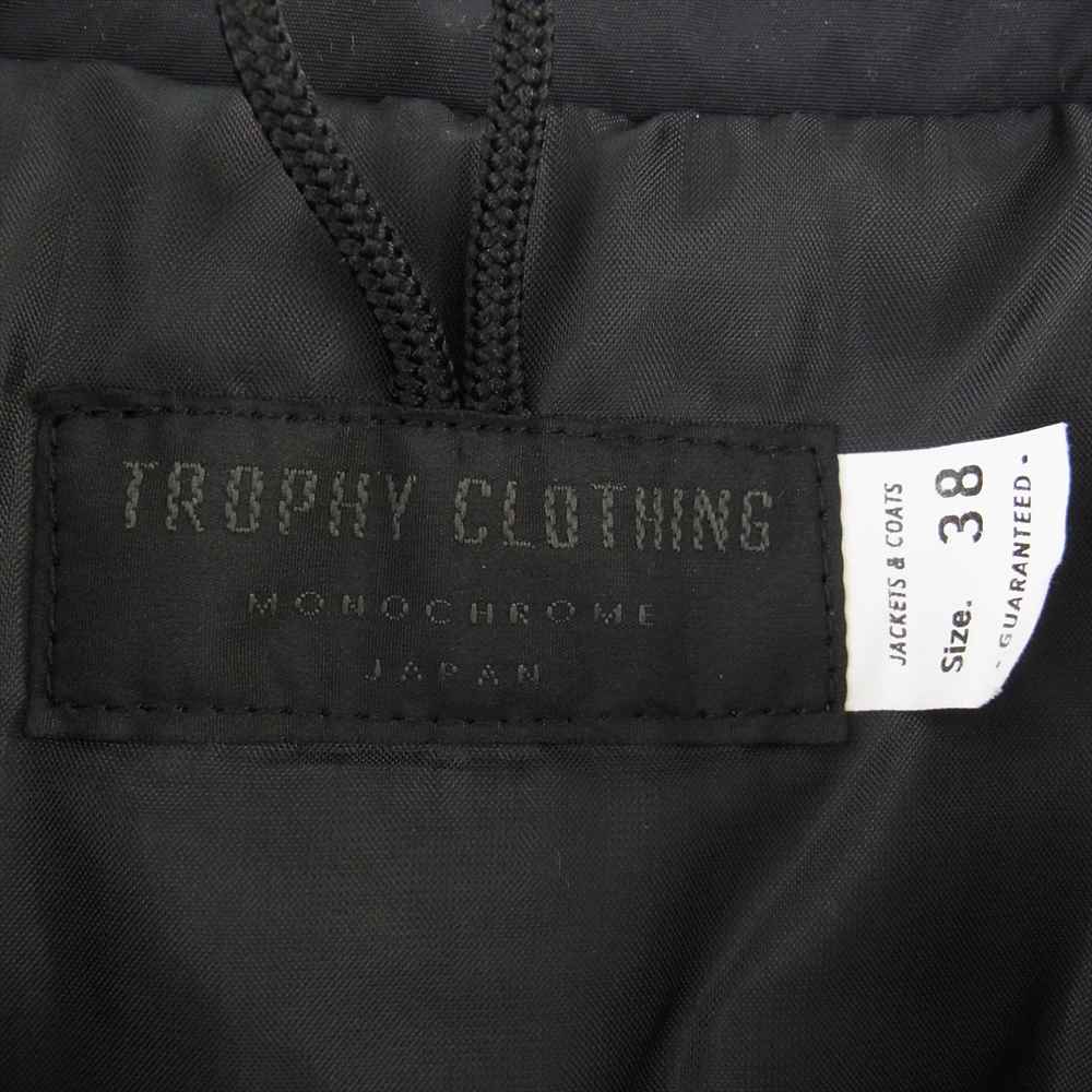 トロフィークロージング 22AW TR22AW-506 MONOCHROME LEVEL 4 WIND BREAKER ウィンド ブレーカー コーチ ジャケット 中綿 ブラック系 38【中古】