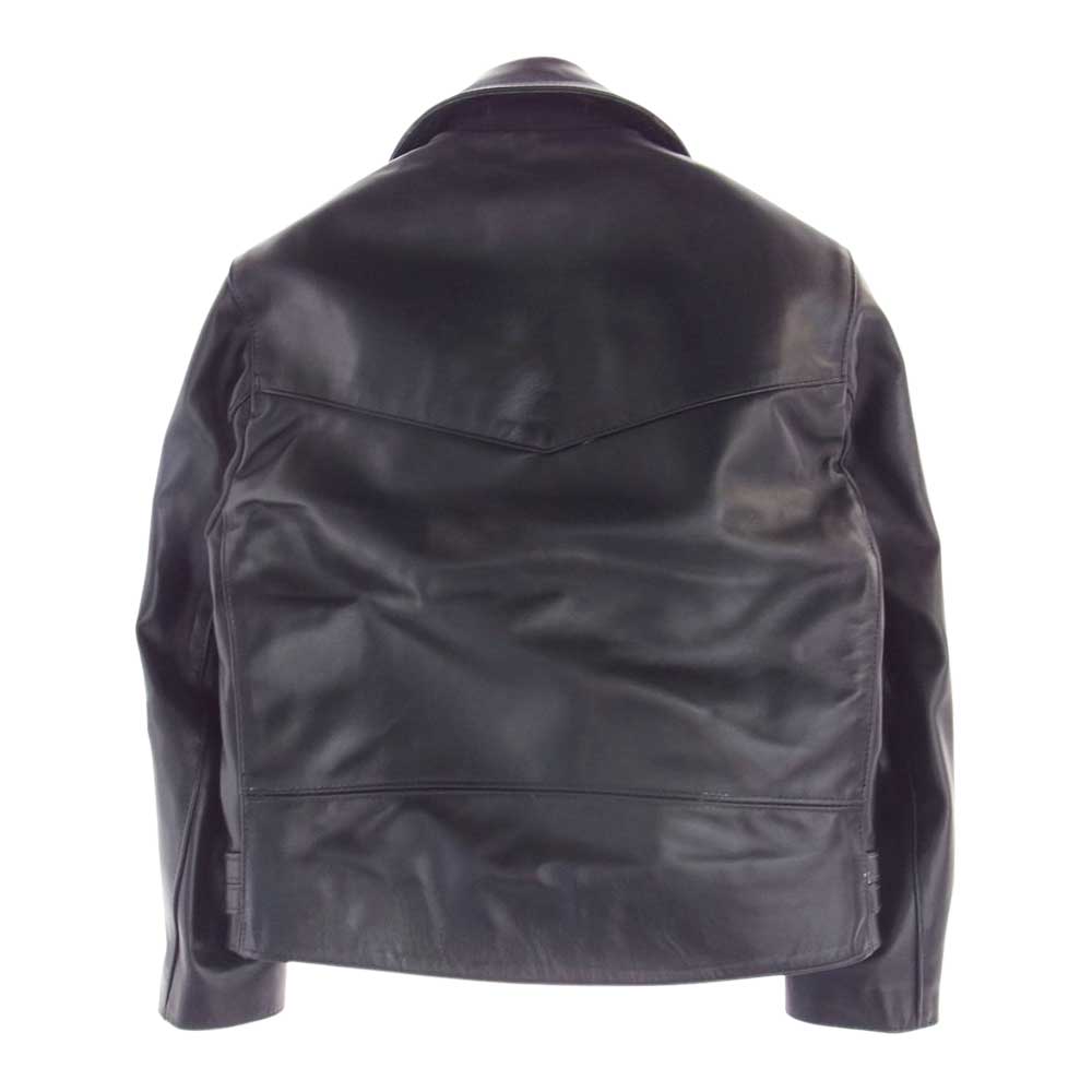 Lewis Leathers ルイスレザー 391 LIGHTNING HORSEHIDE REGULAR FIT ライトニング ホースハイド レギュラーフィット ベージュジップ キルティング ライダース ジャケット ブラック系 36【極上美品】【中古】