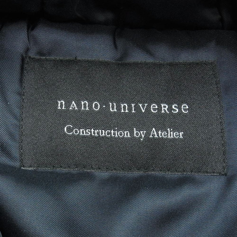 nano universe ナノユニバース NUC43CT0787SH N-2B チャイニーズラクーンファー ダブルジップ フライトジャケット ブルゾン ダークネイビー系 S【極上美品】【中古】