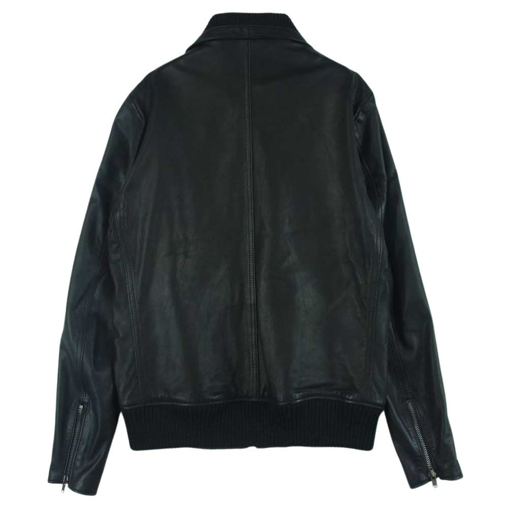 HYSTERIC GLAMOUR ヒステリックグラマー 0221LB01 ラム レザー ジャケット ブルゾン 中国製 ブラック系 S【中古】