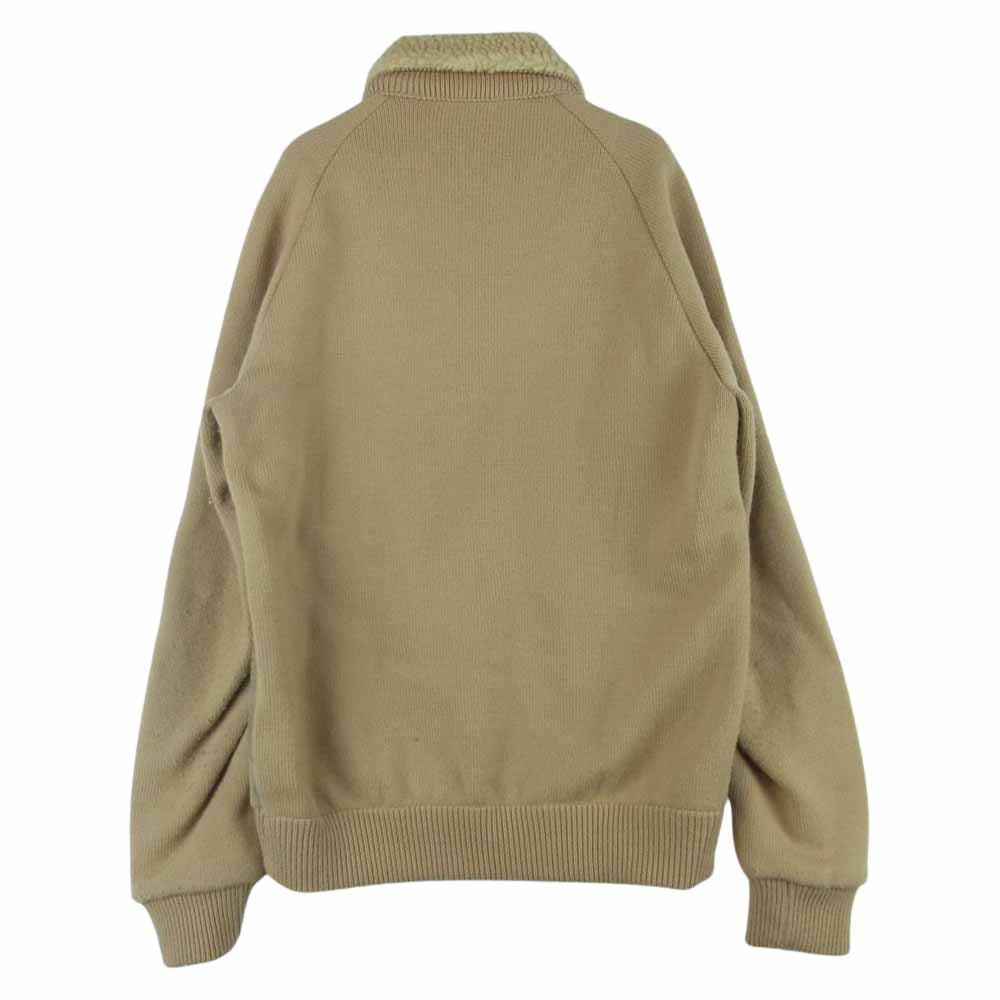 NUMBER(N)INE ナンバーナイン 03AW カート期 アーカイブ 宮下貴裕本人期 襟ボア ニット切替 カウスエード レザー ジャケット ベージュ系 グレイッシュブラウン系【中古】