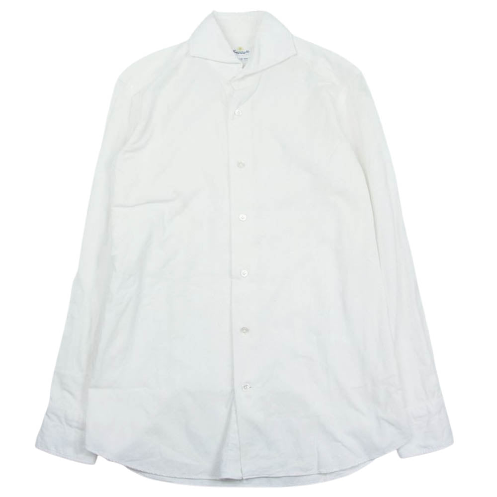 ジャンネット イタリア製 タルカラー 長袖 シャツ ホワイト系 XS【中古】