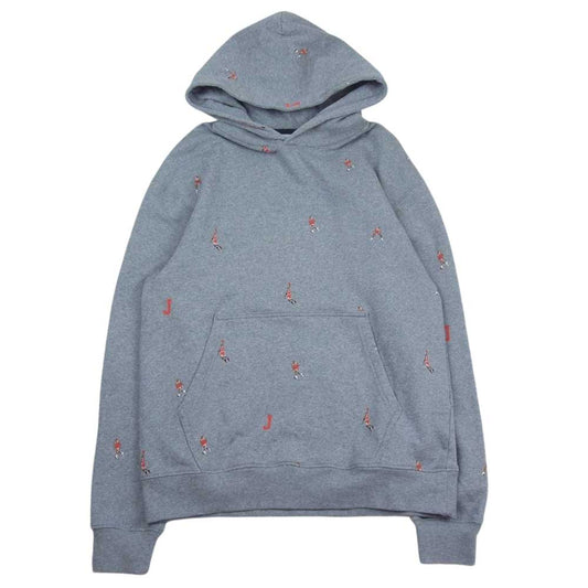 ジョーダン ブランド AS M J ESS STMT AOP FLC PO CARBON HEATHER 21HO-I ジョーダン ESS STMT AOP フリース プルオーバー L/S フーディ スウェット パーカー グレー系 M【中古】