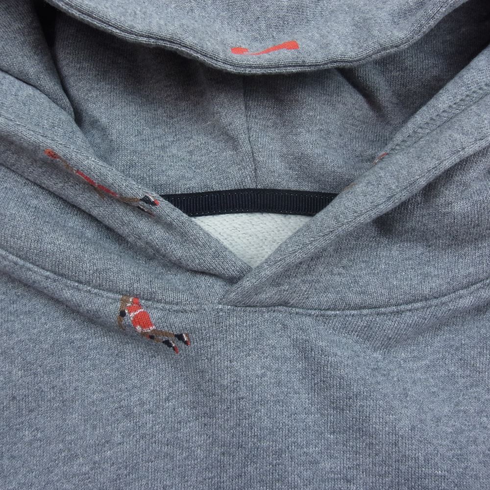 ジョーダン ブランド AS M J ESS STMT AOP FLC PO CARBON HEATHER 21HO-I ジョーダン ESS STMT AOP フリース プルオーバー L/S フーディ スウェット パーカー グレー系 M【中古】