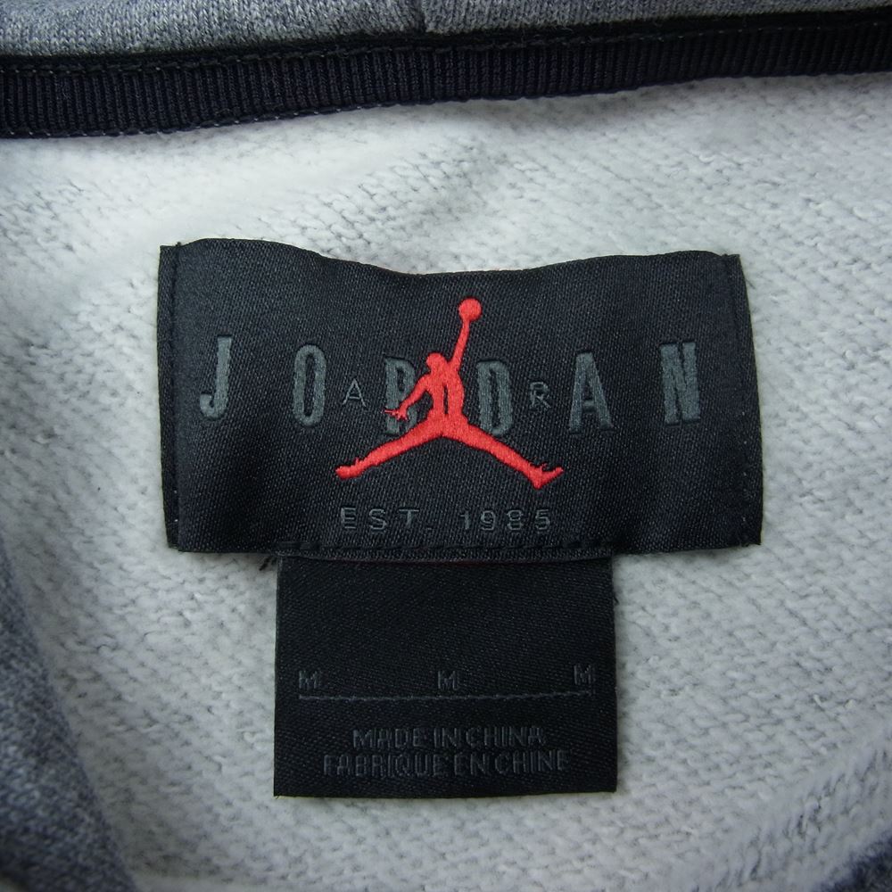 ジョーダン ブランド AS M J ESS STMT AOP FLC PO CARBON HEATHER 21HO-I ジョーダン ESS STMT AOP フリース プルオーバー L/S フーディ スウェット パーカー グレー系 M【中古】