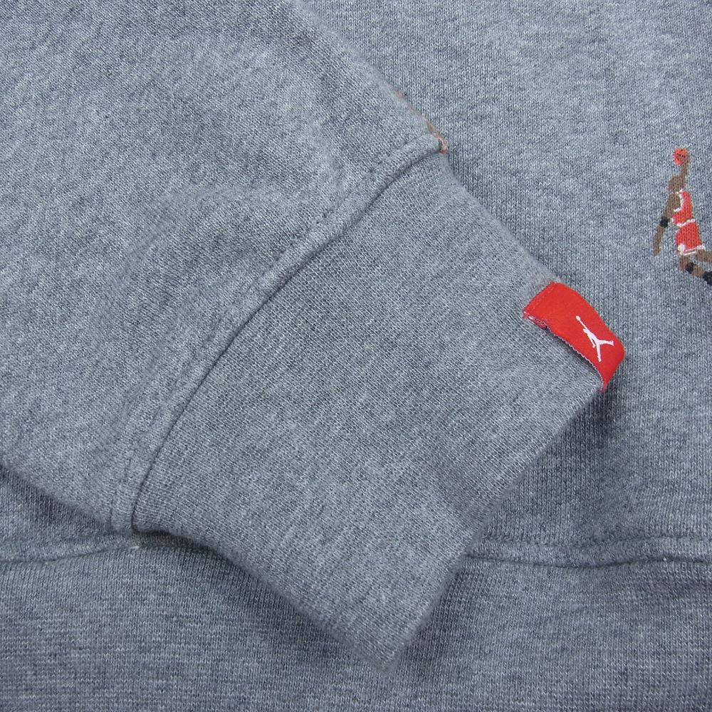 ジョーダン ブランド AS M J ESS STMT AOP FLC PO CARBON HEATHER 21HO-I ジョーダン ESS STMT AOP フリース プルオーバー L/S フーディ スウェット パーカー グレー系 M【中古】