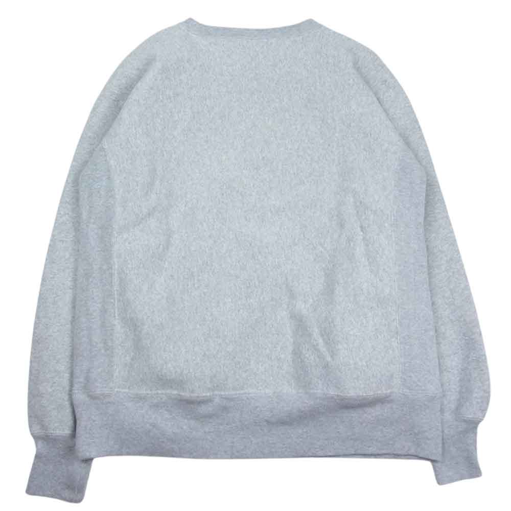 ピルグリム サーフ＋サプライ Reverse Weave Crew Neck Sweatshirt リバースウィーブ カレッジロゴ スウェット 単色タグ レプリカ グレー系 S【中古】