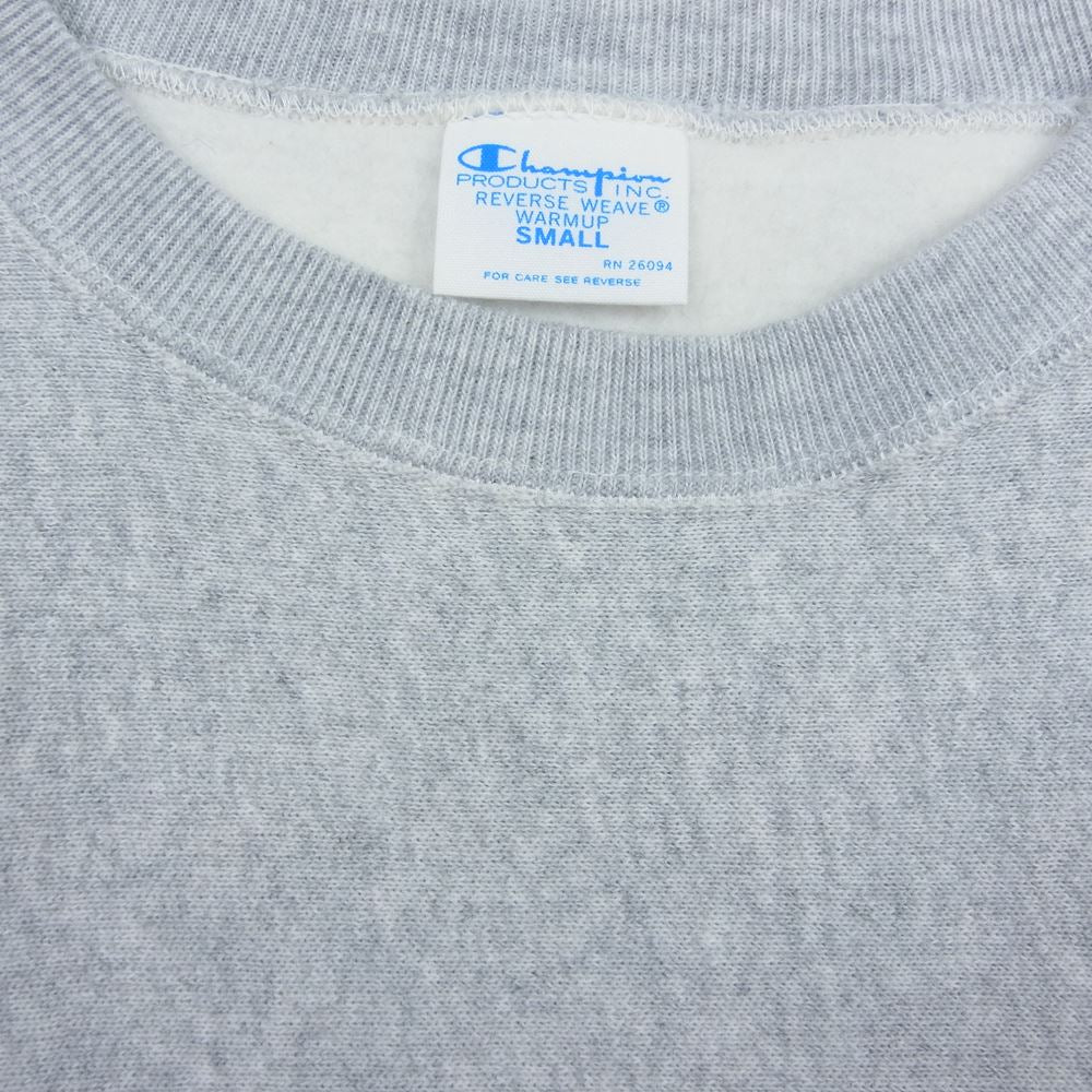 ピルグリム サーフ＋サプライ Reverse Weave Crew Neck Sweatshirt リバースウィーブ カレッジロゴ スウェット 単色タグ レプリカ グレー系 S【中古】