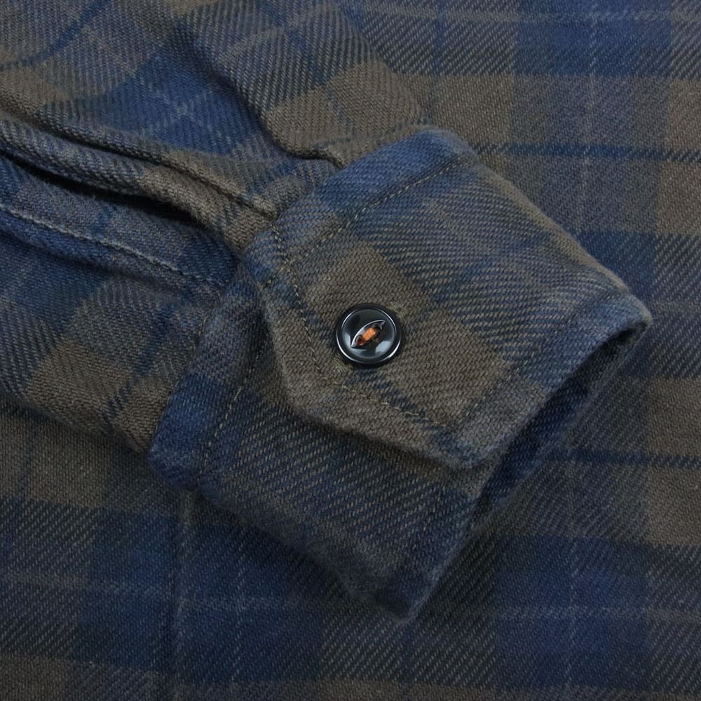 KATO カトー コットン 長袖 チェック シャツ ネイビー系 M【中古】