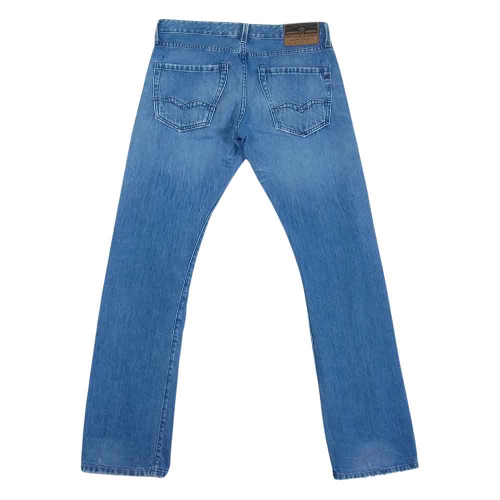 REPLAY リプレイ WAITOM ウェイトン M983 ボタン フライ ダメージ加工 デニム パンツ インディゴブルー系 W30　L32【中古】