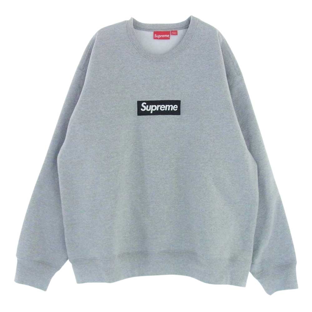 Supreme シュプリーム 22AW Box Logo Crewneck Heather Grey ボックスロゴ クルーネック スウェット トレーナー グレー系 XXL【中古】