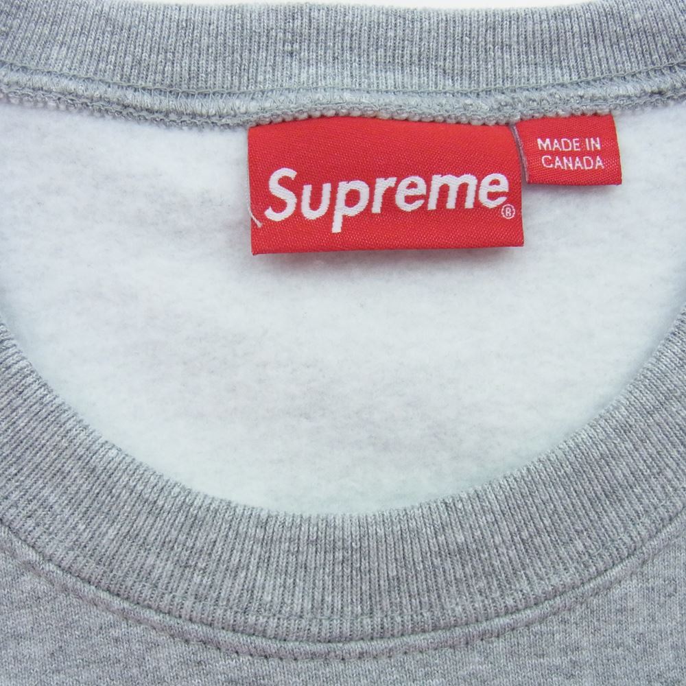 Supreme シュプリーム 22AW Box Logo Crewneck Heather Grey ボックスロゴ クルーネック スウェット トレーナー グレー系 XXL【中古】