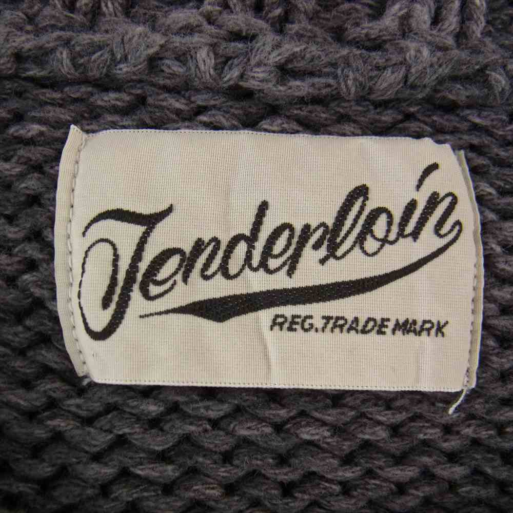 TENDERLOIN テンダーロイン 19AW V-NECK COTTON KNIT Vネック コットン ニット セーター グレー系【美品】【中古】