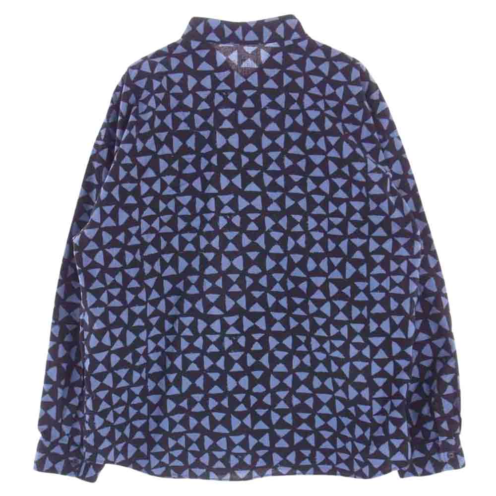 TENDERLOIN テンダーロイン PRINT FLANNEL SHT T トライアングル 総柄 プリント フランネル シャツ ネルシャツ ブルー系 S【中古】