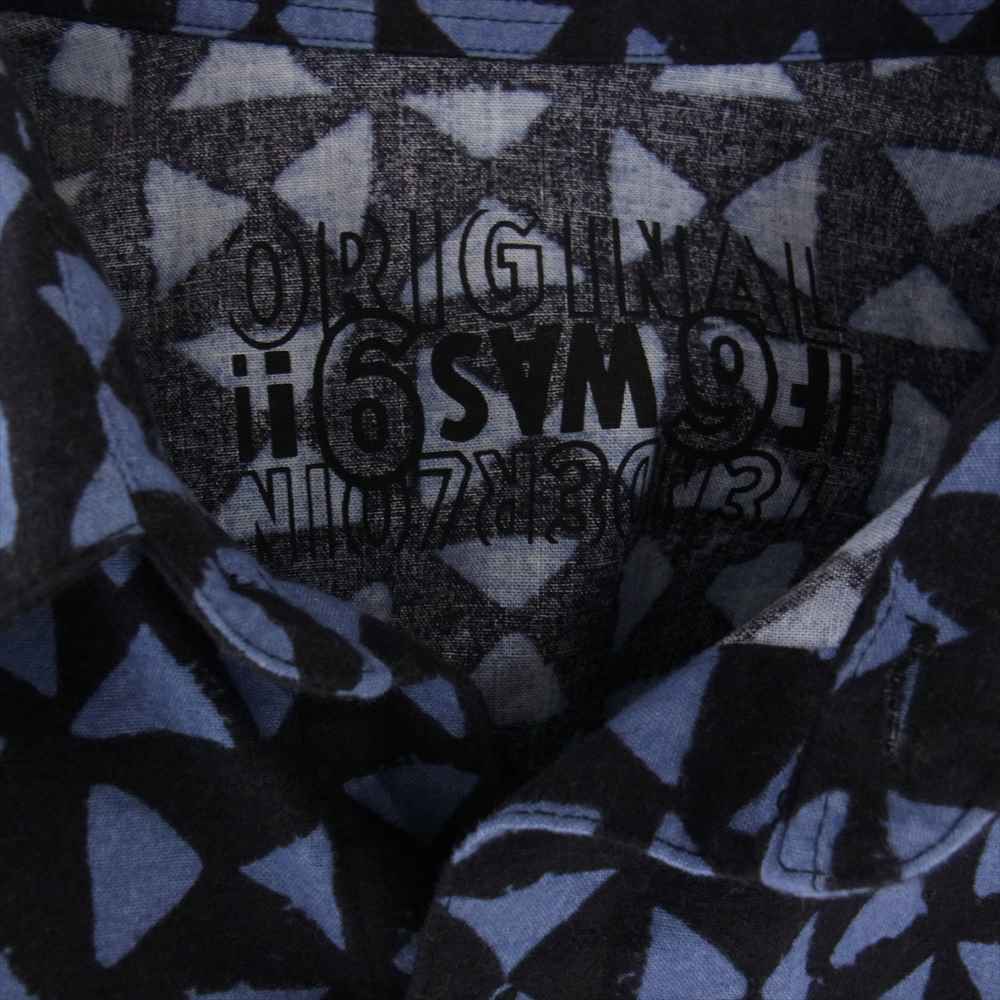 TENDERLOIN テンダーロイン PRINT FLANNEL SHT T トライアングル 総柄 プリント フランネル シャツ ネルシャツ ブルー系 S【中古】