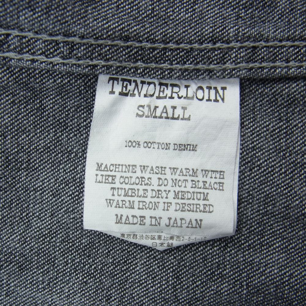 TENDERLOIN テンダーロイン 22AW DENIM SHT SNAP BUTTON WASH デニム スナップボタン シャツ ダークネイビー系 S【美品】【中古】