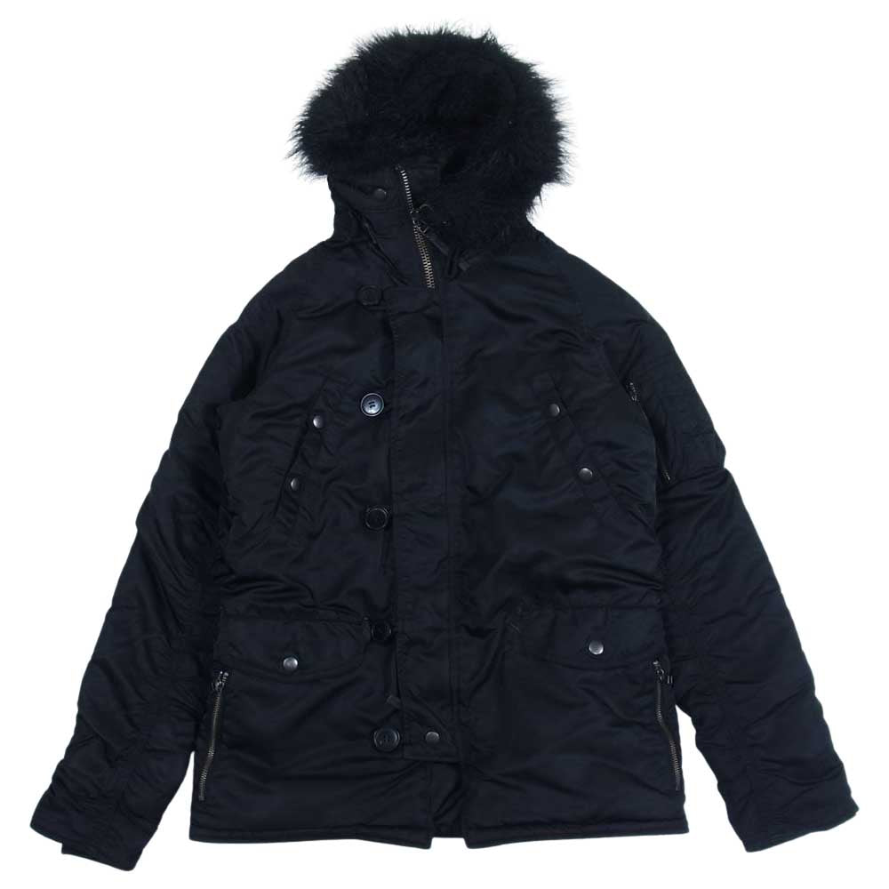 ALPHA アルファ 20093-8101 ファー N-3B ジャケット モッズ コート  ブラック系 M【中古】