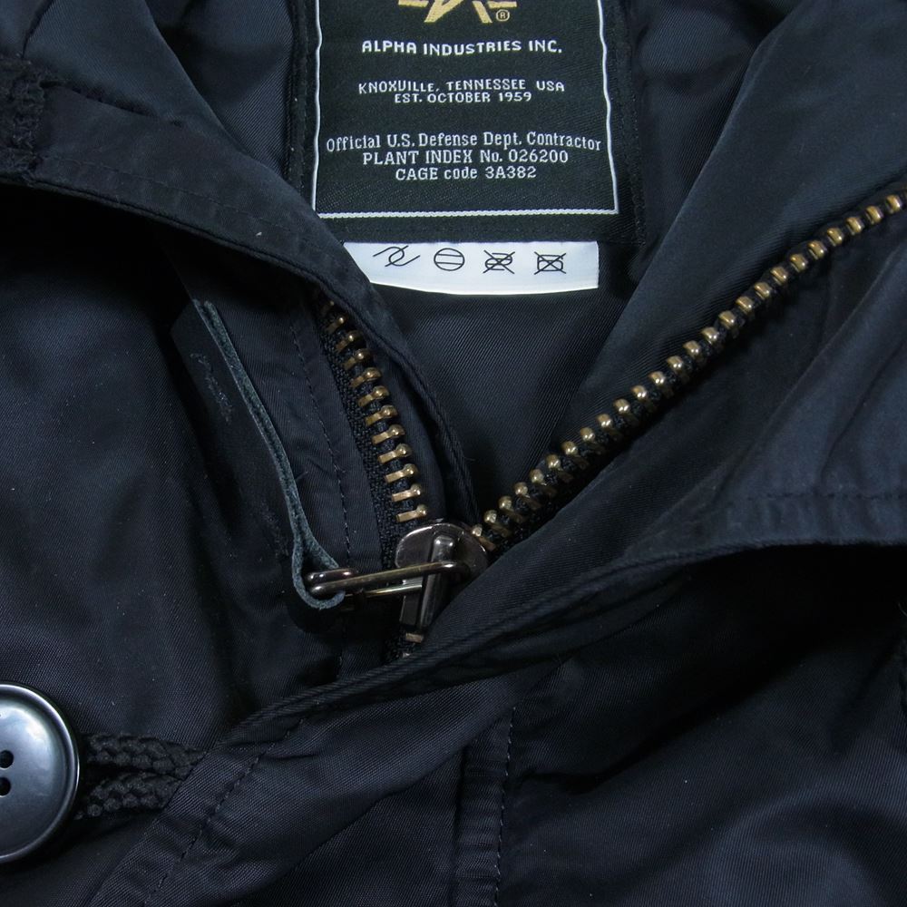 ALPHA アルファ 20093-8101 ファー N-3B ジャケット モッズ コート  ブラック系 M【中古】