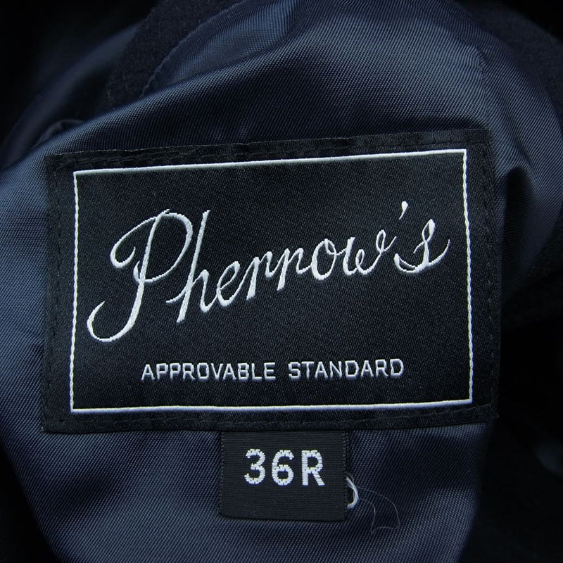 Pherrow's フェローズ 17W-PMJ1 ウール メルトン テーラード ジャケット  ネイビー系 36【中古】