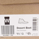 A BATHING APE アベイシングエイプ × Clarks クラークス Desert Boot Grey Embossed ロゴ スエード デザート ブーツ ライトブラウン系 26.5cm【新古品】【未使用】【中古】
