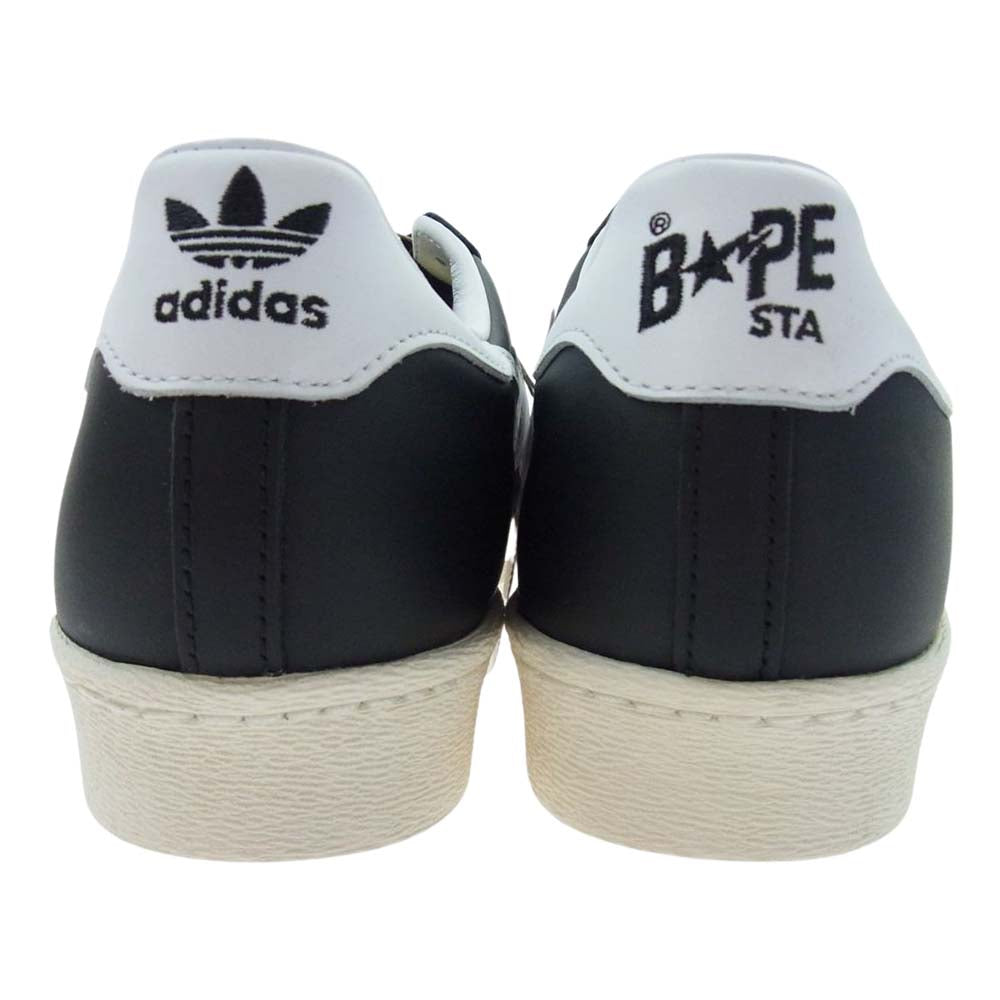 adidas アディダス IF2385 × A BATHING APE アベイシングエイプ SS80S BAPE Superstar スター スーパースター スニーカー ブラック系 27.5cm【新古品】【未使用】【中古】
