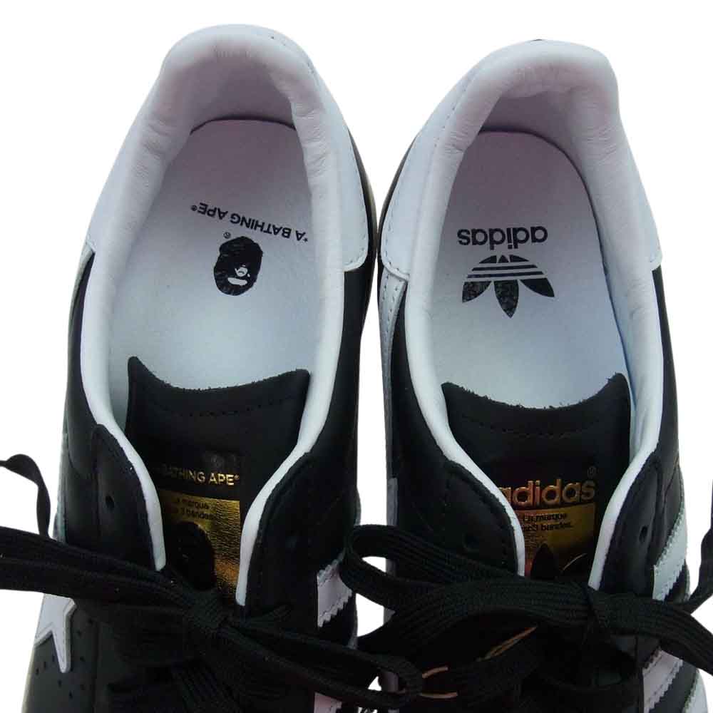 adidas アディダス IF2385 × A BATHING APE アベイシングエイプ SS80S BAPE Superstar スター スーパースター スニーカー ブラック系 27.5cm【新古品】【未使用】【中古】
