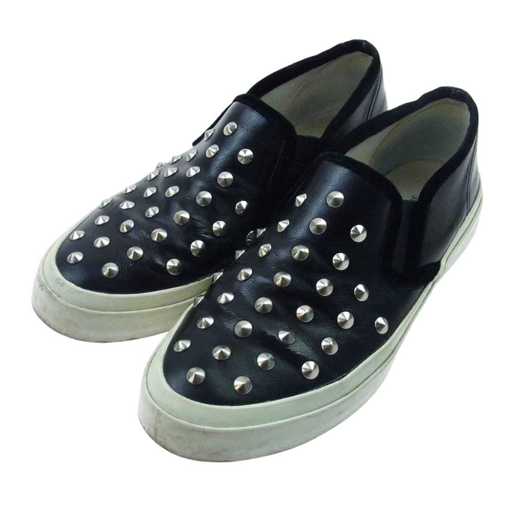 JUNYA WATANABE COMME des GARCONS ジュンヤワタナベコムデギャルソン レザー スタッズ スリッポン シューズ ブラック系【中古】