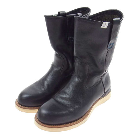 VISVIM ビズビム v10007004-01 WABANAKI BOOTS-FOLK ワバナキ レザー ワーク ペコス ブーツ ブラック系 US9.5【中古】
