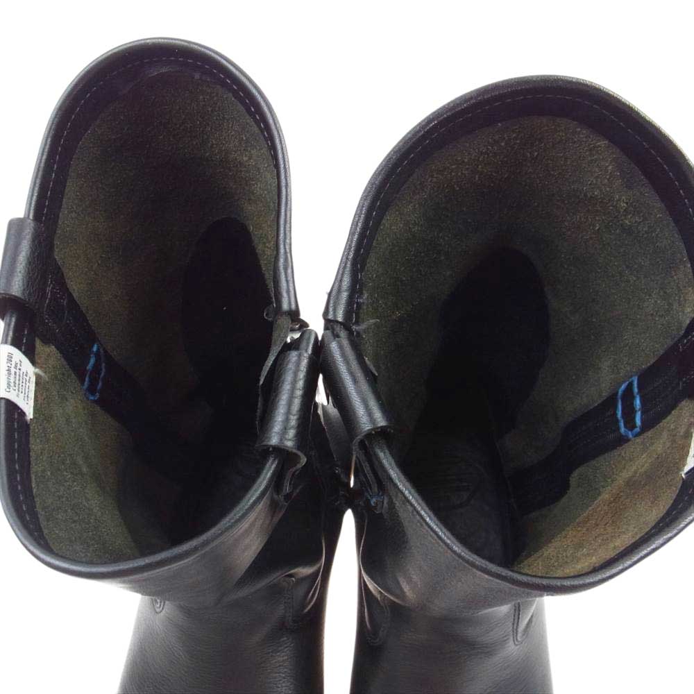 VISVIM ビズビム v10007004-01 WABANAKI BOOTS-FOLK ワバナキ レザー ワーク ペコス ブーツ ブラック系 US9.5【中古】
