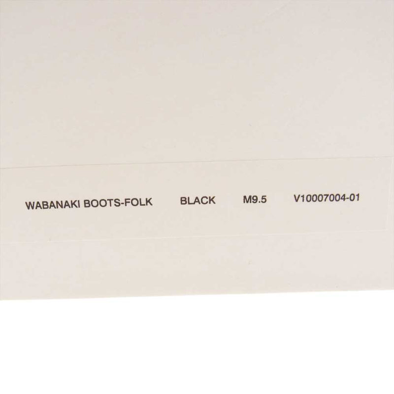 VISVIM ビズビム v10007004-01 WABANAKI BOOTS-FOLK ワバナキ レザー ワーク ペコス ブーツ ブラック系 US9.5【中古】