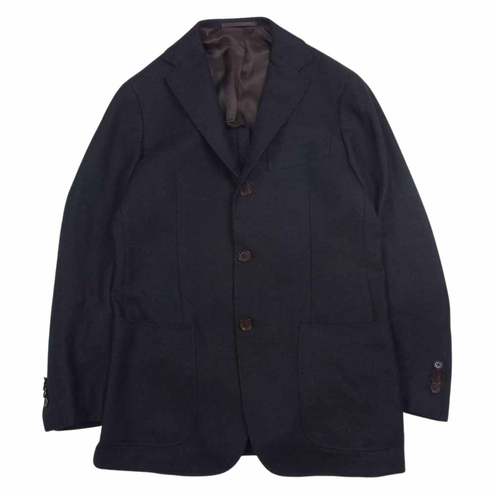 リング ジャケット 段返り2B ウール テーラード ジャケット ブラウン系 44【中古】