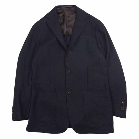 リング ジャケット 段返り2B ウール テーラード ジャケット ブラウン系 44【中古】