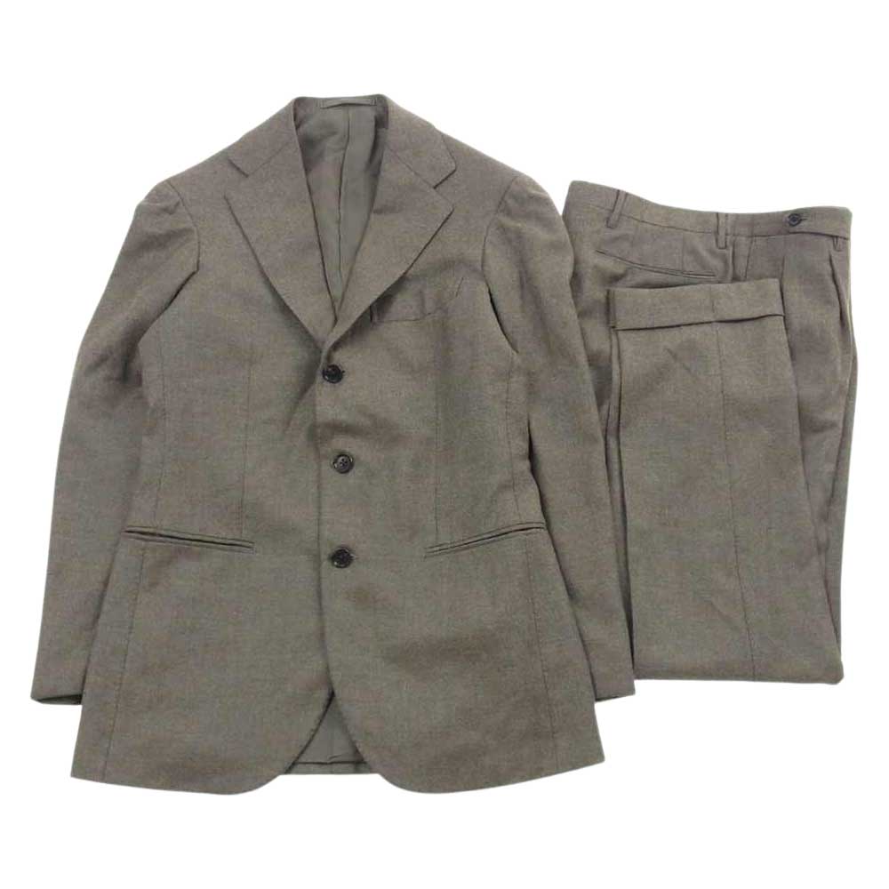 リング ジャケット ウール スーツ セットアップ ブラウン系【中古】