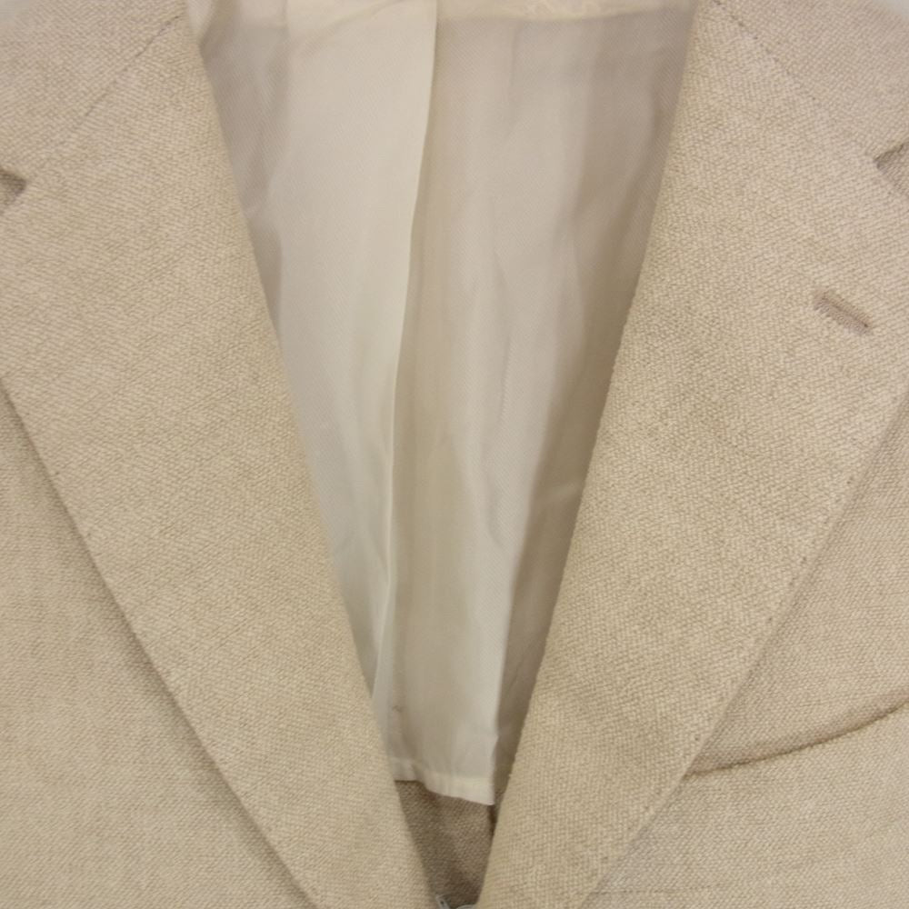 デペトリロ イタリア製 リネン混 テーラードジャケット ベージュ系 44【中古】