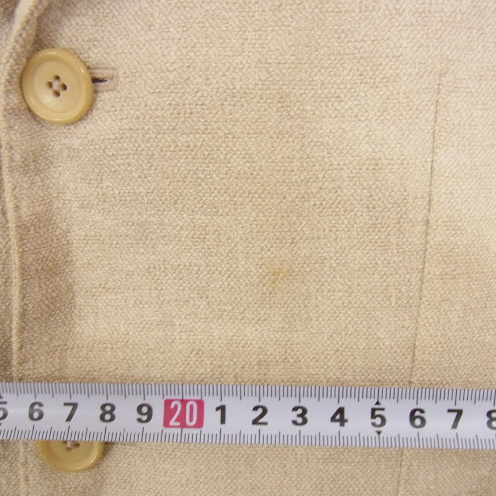 デペトリロ イタリア製 リネン混 テーラードジャケット ベージュ系 44【中古】