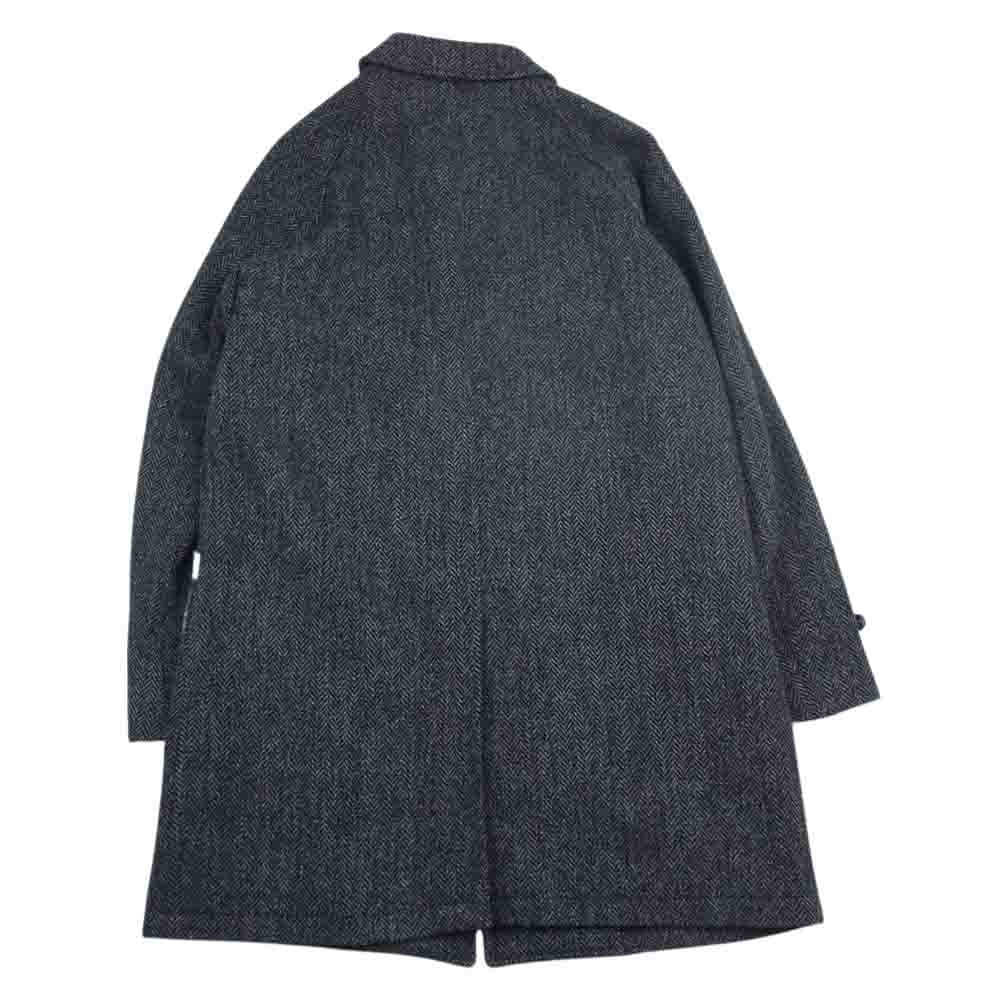 ビームスプラス HARRIS TWEED ハリスツイード ウインドストッパー コート ブラック系 M【中古】