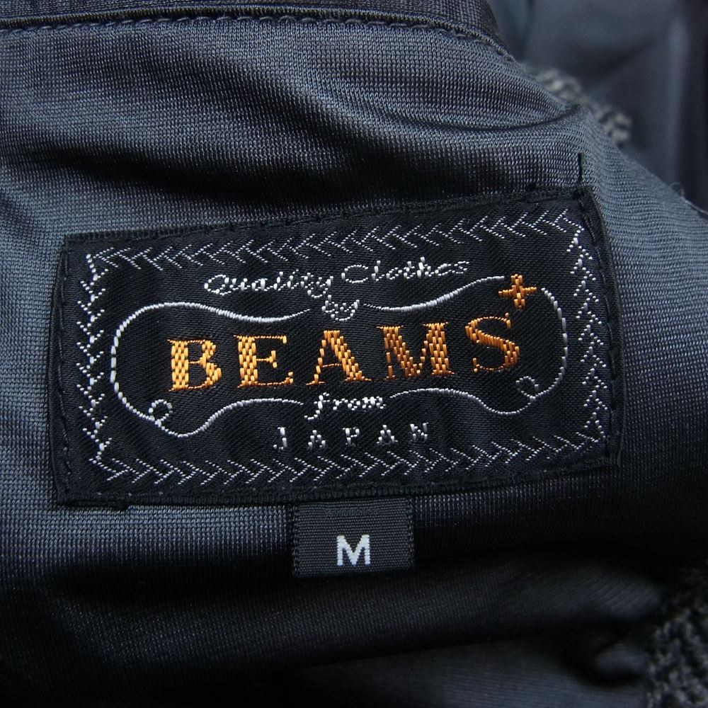 ビームスプラス HARRIS TWEED ハリスツイード ウインドストッパー コート ブラック系 M【中古】
