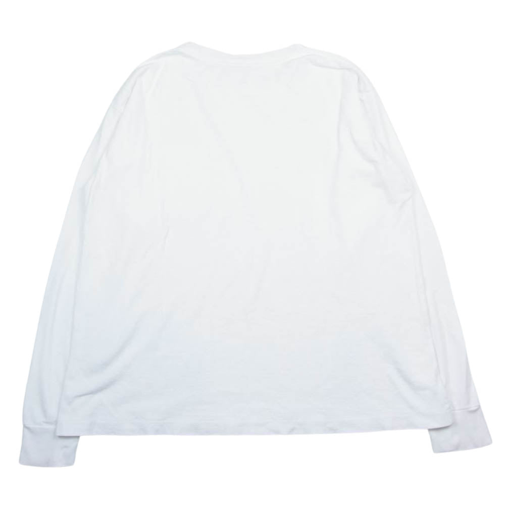 COMOLI コモリ L03-05001 裏起毛 ポケット ロング スリーブ Tシャツ ホワイト系【中古】