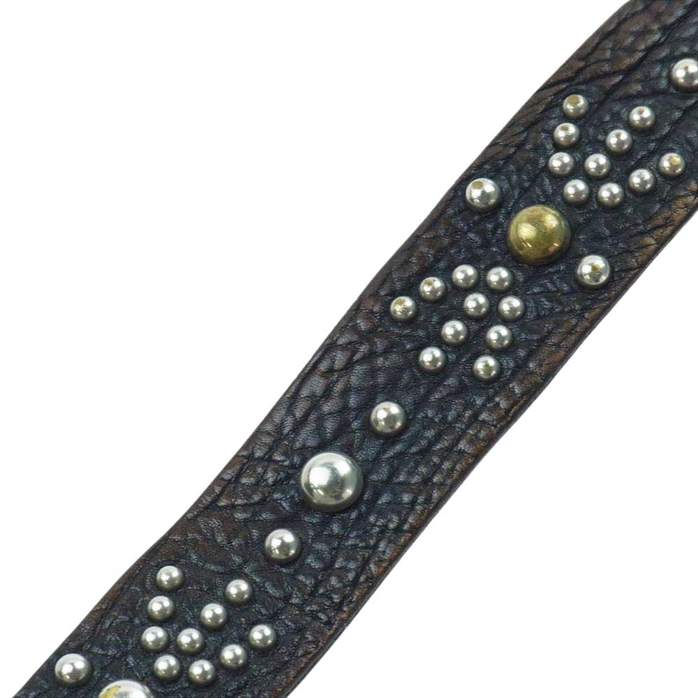 WHITE HOUSE COX ホワイトハウスコックス 1716 スタッズ レザー ベルト ブラウン系【中古】