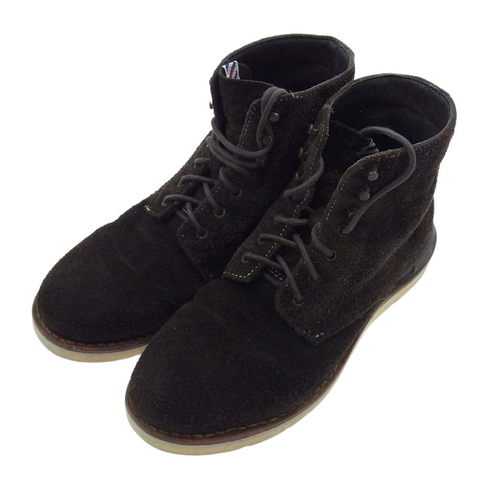 VISVIM ビズビム VIRGIL BOOTS-FOLK スエード レースアップ ワーク ブーツ ダークブラウン系 US9【中古】
