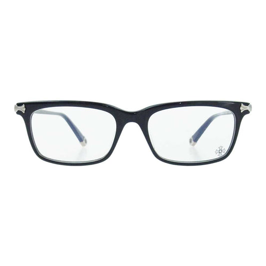 CHROME HEARTS クロムハーツ（原本無） 購入店スタンプ印字冊子付属 54□18-148 FUN HATCH-A アイウェア 眼鏡 サングラス ブラック系 シルバー系【中古】