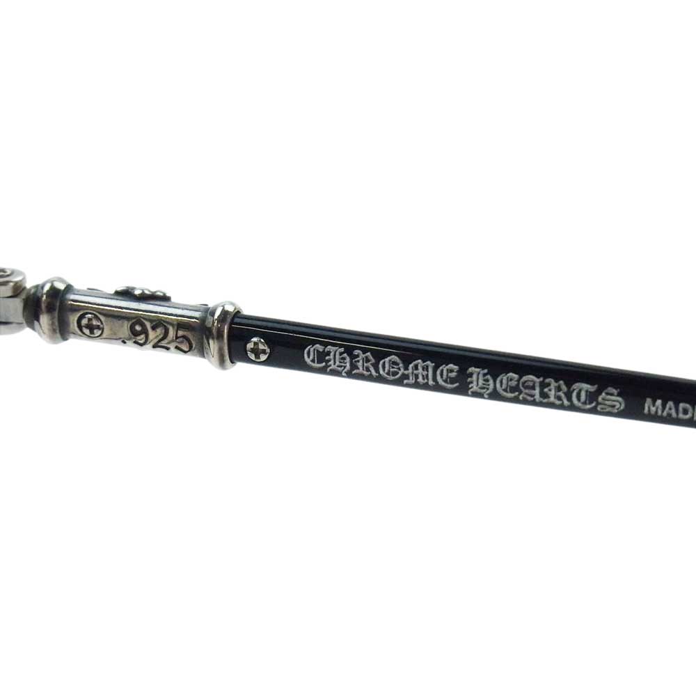 CHROME HEARTS クロムハーツ（原本無） 購入店スタンプ印字冊子付属 54□18-148 FUN HATCH-A アイウェア 眼鏡 サングラス ブラック系 シルバー系【中古】