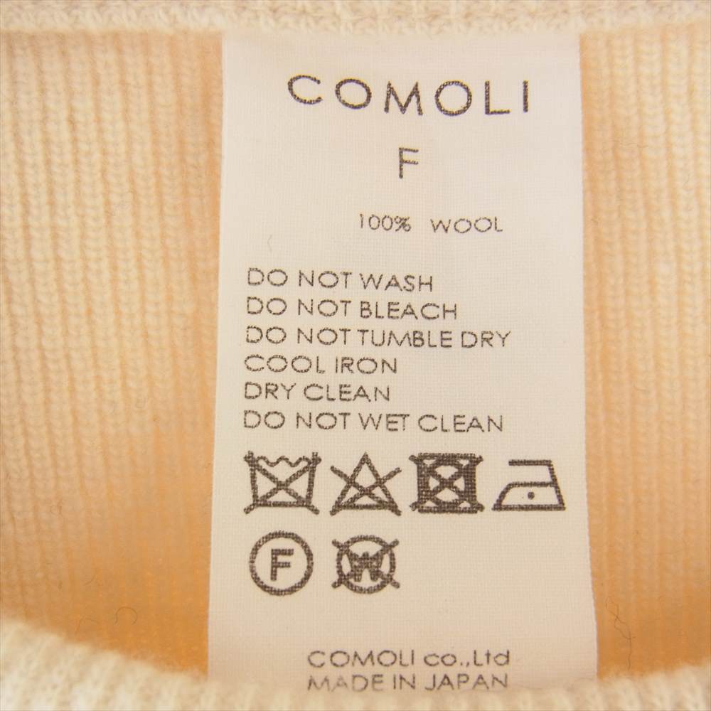 COMOLI コモリ 21AW U03-05008 ウールサープラス 長袖 クルーネック ニット エクリュ オフホワイト系 F【中古】