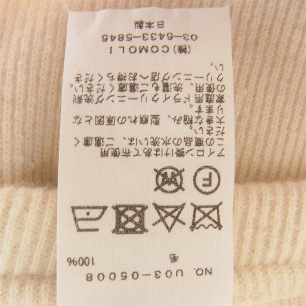 COMOLI コモリ 21AW U03-05008 ウールサープラス 長袖 クルーネック ニット エクリュ オフホワイト系 F【中古】