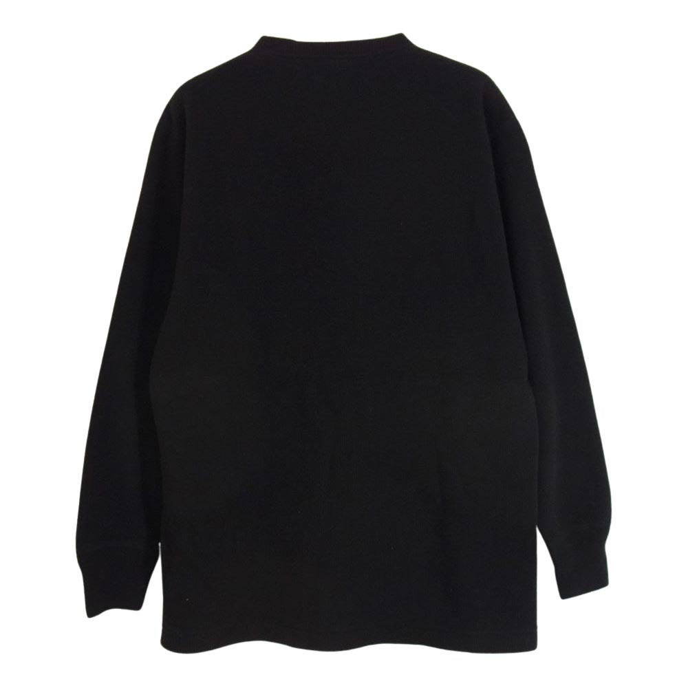 COMOLI コモリ 21AW U03-05008 ウールサープラス 長袖 クルーネック ニット ネイビー ブラック系 F【中古】