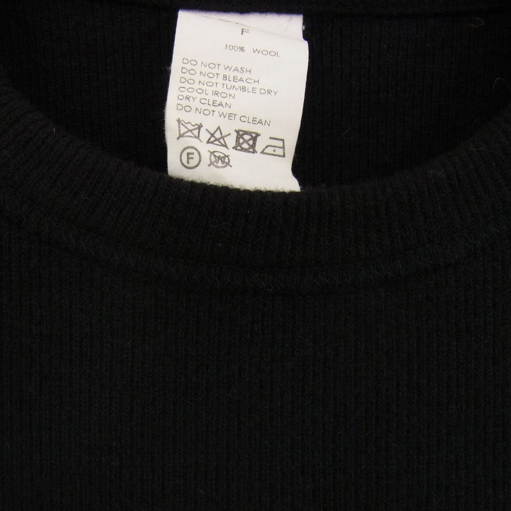 COMOLI コモリ 21AW U03-05008 ウールサープラス 長袖 クルーネック ニット ネイビー ブラック系 F【中古】
