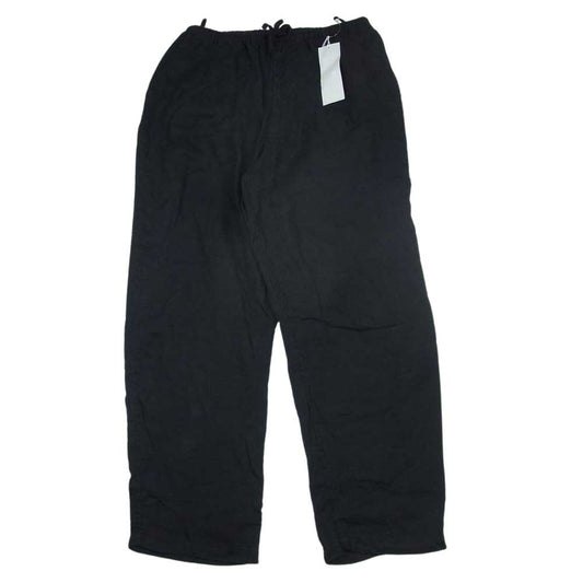COMOLI コモリ 22SS V01-03018 リネンWクロス ドローストリング イージー パンツ ブラック系 2【中古】
