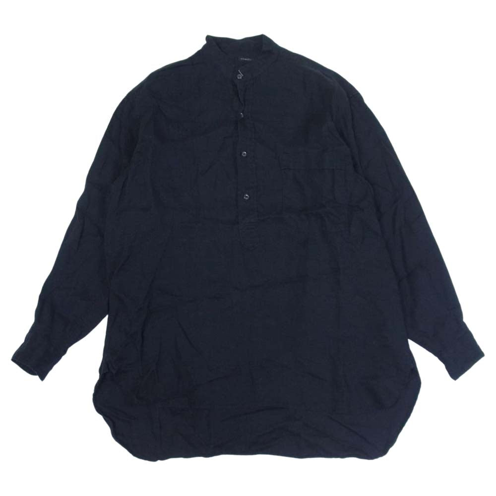 COMOLI コモリ 22SS V01-02018 リネンWクロス プルオーバーシャツ ブラック系 表記なし【美品】【中古】