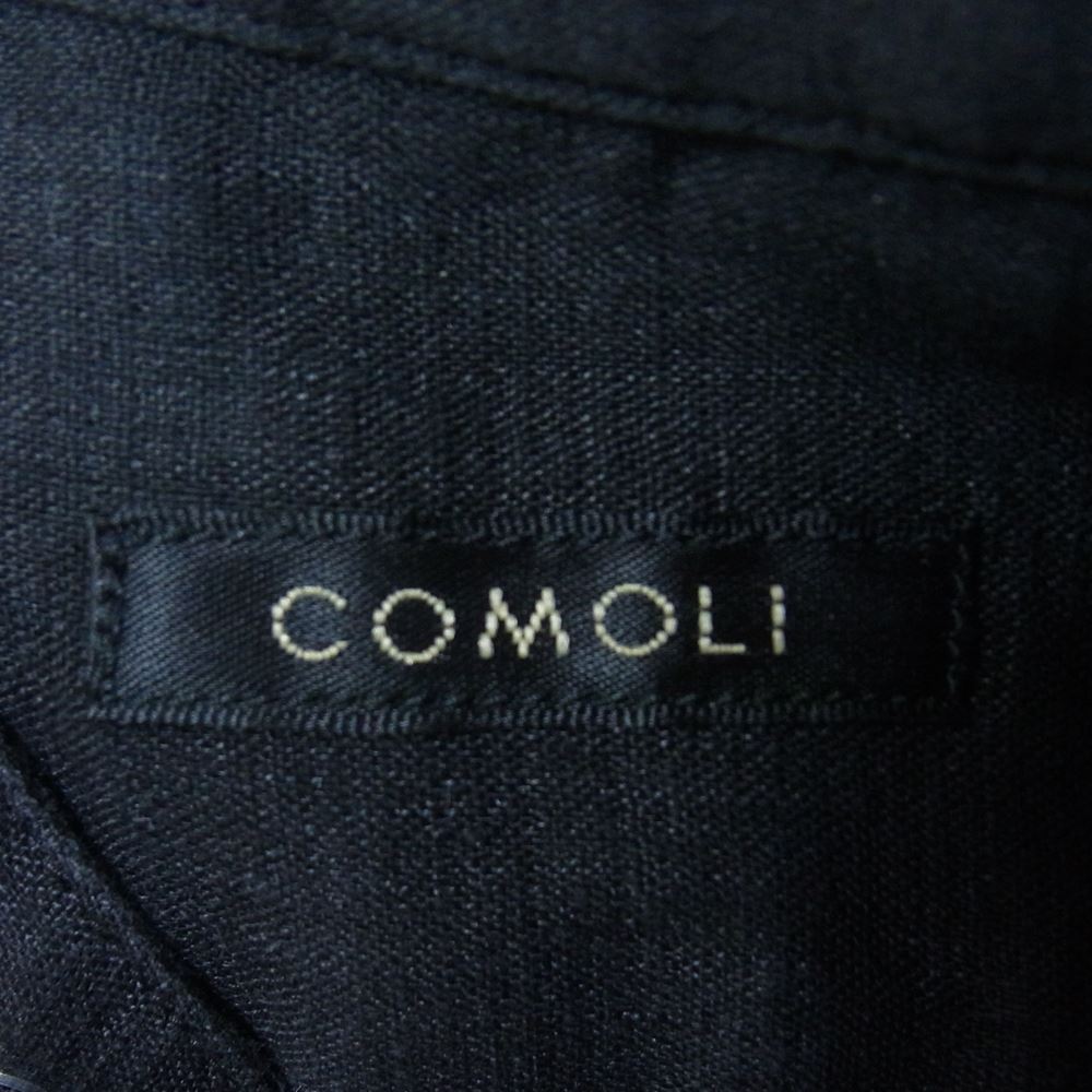 COMOLI コモリ 22SS V01-02018 リネンWクロス プルオーバーシャツ