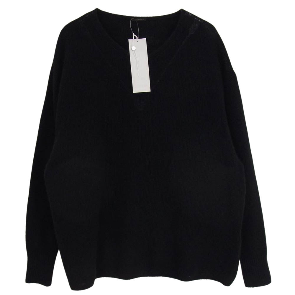COMOLI コモリ 22AW W03-06011 カシミヤ Vネック ニット ネイビー系 3【美品】【中古】